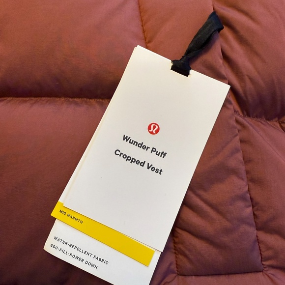 Japan Exclusive Lululemon Wunder Puff Cropped Vest Sz 6 Heathered Roasted Brown - Picture 4 of 12